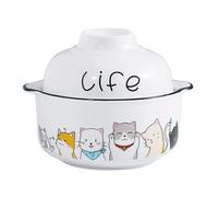 Ramen Ciotola,Ciotola per pasta,Set di ciotole in ceramica ramen con coperchio,Ciotola per cereali con coperchio,Ciotola per cereali, zuppa, stoviglie asiatiche per zuppa di pasta