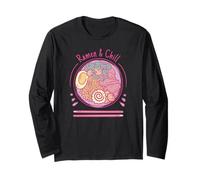 Ramen e Chill Foodie Fun Relaxation Design Maglia a Manica