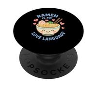 Ramen è il mio linguaggio d'amore Carino Kawaii Noodle PopSockets PopGrip Adesivo