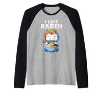 Ramen E Unicorno Mi Piace Il Ramen Kawaii Anime Maglia con Maniche Raglan