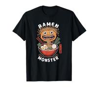 Ramen Giappone Mostro Kaiju Giapponese Kanji Otaku Souvenir Maglietta