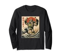 Ramen Kaiju Monster Giapponese Amante Birthday Maglia a Manica