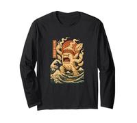 Ramen Kaiju Monster Giapponese Amante Birthday Maglia a Manica