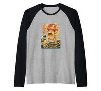 Ramen Kaiju Monster Giapponese Amante Birthday Maglia con Maniche Raglan
