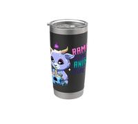 Ramen Kawaii Baphomet: Tagliatelle Con Teschi In Stile Anime Bicchiere termico in acciaio inox doppia parete