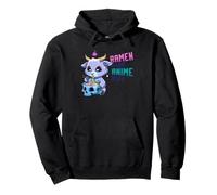Ramen Kawaii Baphomet: Tagliatelle con Teschi in Stile Anime Felpa con Cappuccio