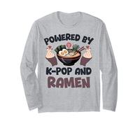 Ramen KPOP Alimentato da Ramen & K-Pop Heart K Pop Maglia a Manica