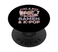 Ramen KPop Solo un ragazzo che ama Boba Ramen K Pop Boy PopSockets PopGrip Adesivo
