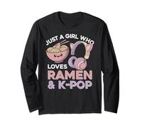 Ramen KPOP Solo Una Ragazza Che AMA Il Ramen e K-Pop K Pop Girl Maglia a Manica