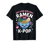 Ramen KPOP Solo Una Ragazza Che AMA Il Ramen e K-Pop K Pop Girl Maglietta