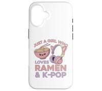 Ramen KPop Solo una ragazza che ama il ramen & K Pop Girl Custodia per iPhone 16