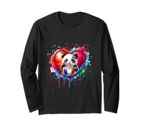 Ramen Panda Bear France Love Noodle Bowl French Food Maglia a Manica