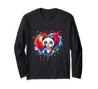 Ramen Panda Bear France Love Noodle Bowl French Food Maglia a Manica