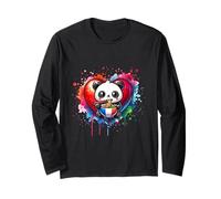 Ramen Panda Bear France Love Noodle Bowl French Food Maglia a Manica