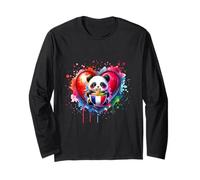 Ramen Panda Bear France Love Noodle Bowl French Food Maglia a Manica