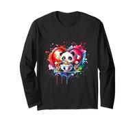 Ramen Panda Bear France Love Noodle Bowl French Food Maglia a Manica