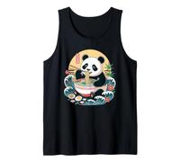 Ramen Panda Mangiare Tagliatelle con bambù Onde Canotta