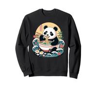 Ramen Panda Mangiare Tagliatelle con bambù Onde Felpa