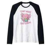 Ramen Pun I Don't Nibble I Eat-A-Lotl Sea Creature Maglia con Maniche Raglan