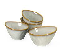 Ramen - Set di 4 ciotole in gres porcellanato, per dessert e snack, 600 ml, design vintage