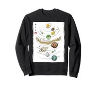 Ramen Sistema Solare Giapponese Sumi-e Divertente Ramen Felpa