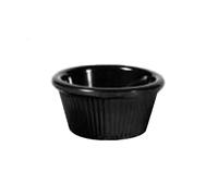 Ramequin Scanalato 120 Ml. Ø 8,3 Cm Nero Melamina - 48 Unità