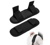 RAMGLYO 2 Pezzi Imbottitura Spallacci Zaino in Tela Nera, Cuscinetti Ergonomici Antiscivolo Rimovibili, Riduce lo Stress sulle Spalle per Zaini Pesanti, Ideale per Viaggio, Studio ed Escursioni