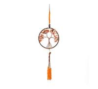 RAMGLYO Albero della Vita, Pendente per Specchietto Retrovisore Auto, Pietre 7 Chakra, Cristallo Guaritore, Accessori Interni Auto, Reiki, Porta Fortuna, Meditazione, Decorazione per Finestra (E)
