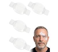 RAMGLYO Benda Oculare Autoadesiva 4 Pezzi con Fori Ventilazione per Chirurgia Cataratta. Protezione comoda in plastica trasparente per bambini e adulti, favorisce guarigione.