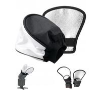 RAMGLYO Kit Diffusore e Riflettore per Flash Set da 2 Pezzi Tessuto Premium Compatto Mini Softbox 2 in 1 per Ritratti Video Smartphone e Produzioni Creative