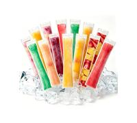 RAMGLYO Sacchetti per Ghiaccioli 50 Pezzi Riutilizzabili & Senza BPA per Fatti in Casa - Bustine per Ghiaccioli Gelato, Frutta, Yogurt per Bambini e Feste