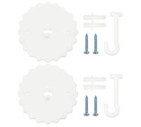 RAMGLYO Set di 2 ganci per zanzariere da soffitto, per letto a castello, super colla, a cupola, con viti di base, gancio da soffitto per appendere la luce, zanzariera, accessori per biancheria da