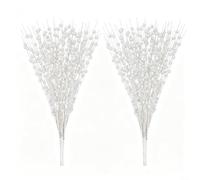 Rami Bacche Glitterate Rosse 40cm per Natale Rami Bacche Glitterate | per scintillante, riflette la luce, colore , per ideale per , festosa vibrante(White)
