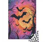 Rami d'albero Puzzle 1000Pcs Pipistrelli che volano intorno alla luna Decorazione Per La Casa. Rilassamento E Intelligence Per Adulti E Bambini Da 14 Anni 70x50cm/1000pcs