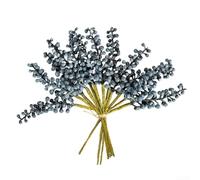 Rami di bacche artificiali decorativi per uso interno, con bacche realistiche sugli steli per migliorare ghirlande e decorazioni per albero di Natale (mirtillo)
