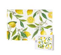 Rami di limone esotico modellati, deliziosi e deliziosi,Puzzle in legno da 300 pezzi per famiglie, per adulti e adolescenti, decorazioni per la casa