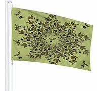 Rami di olive nere Flag Decor 3x5 Ft Farm Harvest Olive Berry Cibo crudo Foglia verde Poliestere Motivo stampato Decorazioni per esterni per case e giardini