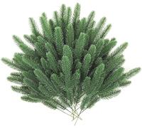 Rami di pino artificiale con foglie verdi, rami di pino di Natale, fiori finti per realizzare ghirlande, decorazioni natalizie fai da te (30 pezzi)