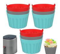 Ramikin Friggitrice ad aria Torta Ramikin - Ramikin Muffin riutilizzabile per Air W Fryer, sbattuto, per friggitrice, torte, muffin, torte, budini, per hor