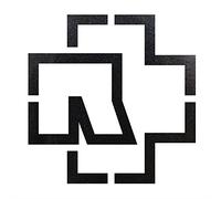 Rammstein Adesivo per Auto Nero Autoaufkleber Logo, 38 x 38 cm, Merchandising Ufficiale della Band