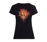 Rammstein, Donne Frauen T-Shirt Lava Logo Nero Medium