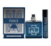 Rammstein PARIS 1x 100 ml Eau de Parfum EdP Spray Uomo + 15 ml Steel Elixir