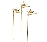 Ramo decorativo esotico, strelitzie, uccello del paradiso, fiori tropicali artificiali per vaso, composizione, stelo, oro, matrimonio, Capodanno, Hawaii, feste a tema, decorazione per feste a tema