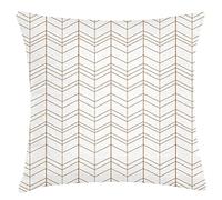 Ramo Design Cuscino Cotone, Beige/Marrone, 45 mm X 45 mm X 2 mm