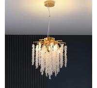 Ramo di Albero lampadario Moderno Moderno l110cm Oro Oro di Lusso di Lusso di Cristallo a Goccia a Goccia Luce a Ciondolo 13 luci Cucina Isola Lampada appesa per la Sala da Pranzo del soggio