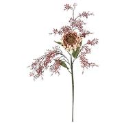 Ramo di carciofo con ramo decorativo, set da 2 pezzi, 60 cm, rosa antico, pianta artificiale di seta, decorazione da tavolo, decorazione per la casa, decorazione per l'autunno