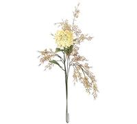 Ramo di carciofo con ramo decorativo, set da 2 pezzi, 70 cm, crema artificiale, fiori di seta, decorazione per l'autunno