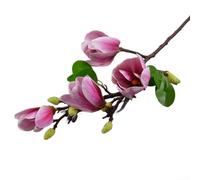 Ramo di magnolia artificiale in seta per decorazione soggiorno e ufficio (viola chiaro)