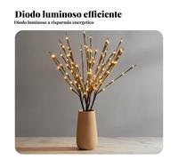 Ramo LED a batteria, stringa decorativa da interno, decorazioni festive