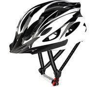 RaMokey Casco da bicicletta per adulti, uomo e donna, corpo EPS + guscio per PC, mountain bike, con visiera rimovibile e imbottitura, regolabile, 58-61 cm (bianco)